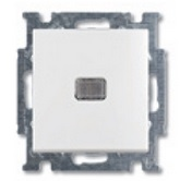 Выключатель с клавишей, 1-клавишный, с подсветкой, Basic 55, альпийский белый