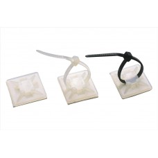 Самокл. основание (28мм) для стяжек шир. до 5,5 мм, (черный); YK2  (100шт/упак)