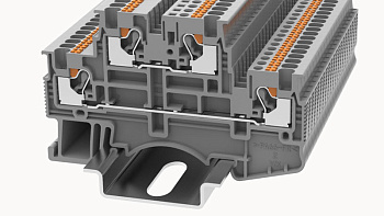 DSKK1.5-01P-11-00A(H), Клемма PUSH-IN, 2 ур., 1.5 мм.кв., серый, шт