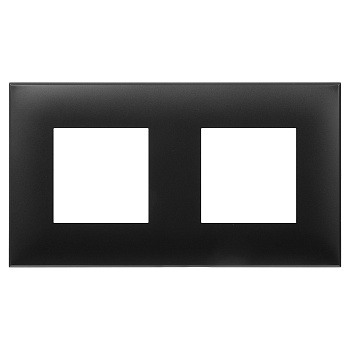 Рамка "Avanti", "Черный матовый", 2 поста (4 мод.)