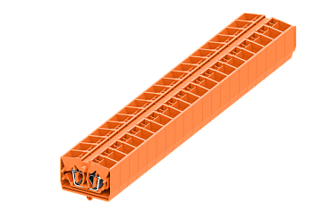 Клемма миниатюрная, CAGE CLAMP на DIN рейку, под штекер, с крепёжными ножками, 4-проводная, 2.5мм², сер.
