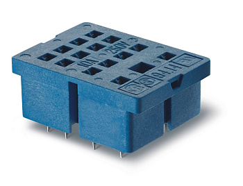 Розетка для монтажа на плате для реле 55.32, 55.34; в комплекте металлическая клипса 094.51