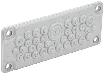 TITAN Ввод кабельный мембр. 35 отв. d=7-32мм IP65 серый IEK