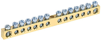 Шина "N"нулевая 6х9мм   14/1 (14 групп/крепеж по центру) ИЭК