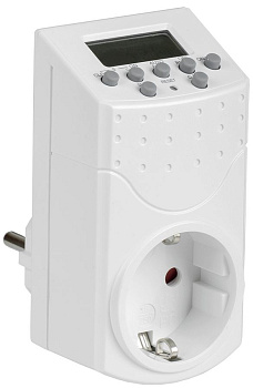 РТЭ-1 Розетка-таймер электр. 1мин 7дн 140on/off 16А IP20 IEK