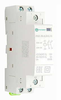 Модульный контактор 2НО контакта 16А (~/= 230В AC/DC)