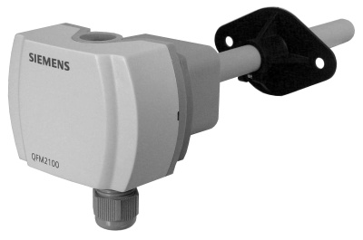 Датчик качества воздуха канальный, АС 24 V ±20% / DC 13.5…35 V, DC 0…10 V, CO2: 0…2000ppm, CO2 + VOC: 0…2000ppm