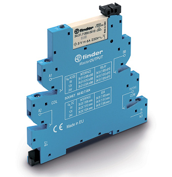 Интерфейсный модуль, электромеханическое реле, серия MasterOUTPUT; 1NO 6A; контакты AgNi; питание 24В AC/DC; категория защиты IP20; винтовые клеммы