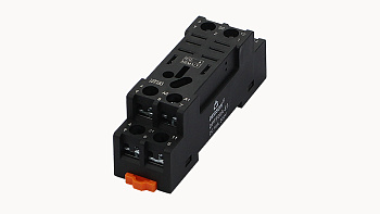 DPTF08A-E3-00A(H) Розетка для реле универсального промышленного DRPL, Тип контактов: 2CO; Номинальный ток 16А; Тип подключения: Винтовой зажим; Модули защиты: нет; Фиксатор: в комплекте, металлический; Тип монтажа: NS 35; Цвет: черный