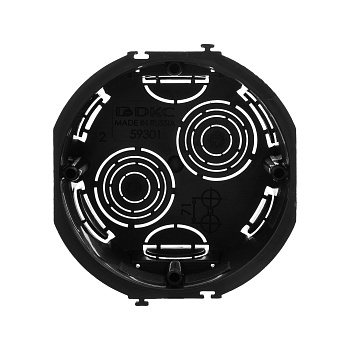 Подрозеточная коробка для сплошных стен, черная, под 2 модуля