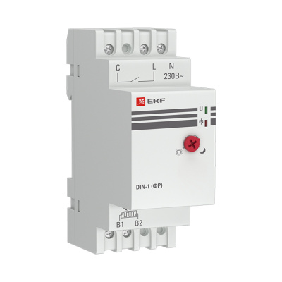 Фотореле на DIN-рейку с выносным датчиком  (ФР) 2-100Лк 25А 3000Вт EKF PROxima