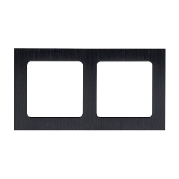Стокгольм Рамка 2-местная металлическая черная EKF PROxima