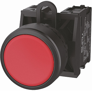 Кнопка серии TS2, плоский тип, автоматическая блокировка, красн.