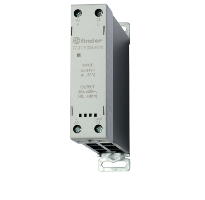 Модульное твердотельное реле; выход 30А (60…440В АС); питание 230В AC; Функция "Произвольн.включ."; ширина 22.5мм; клем.контактор; степень защиты IP20