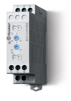 Модульный таймер мультифункциональный (LI, LE, PI, PE); питание 24…240В АС/DC; 1CO 16A; ширина 22.5мм; регулировка времени 0.05с…10дней; степень защиты IP20