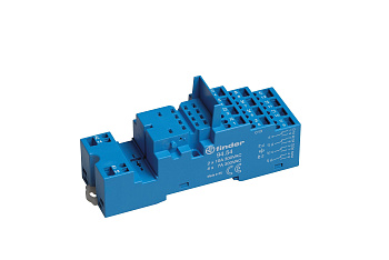 Розетка с безвинтовыми клеммами (пружинный зажим) для реле 55.32, 55.34, таймера 85.02, 85.04; применяются модули 99.02; в комплекте металлическая клипса 094.71; версия: синий цвет