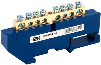 Шина нулевая на DIN-изолятор ШНИ-6х9-8-Д-С (YNN10-69-8D-K07)