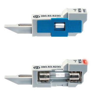 Держатель для предохранителя для интерфейсных модулей реле 39 серии; светодиодная индикация предохранителя; для цепей 24В AC/DC