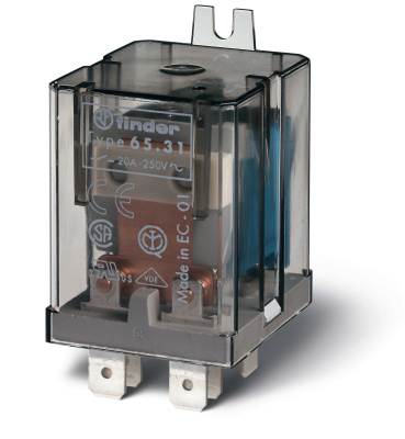 Силовое электромеханическое реле;  1NO 30A; контакты AgCdO (зазор ≥ 3мм); катушка 24В AC; степень защиты RTI; монтажный фланец; опции: нет