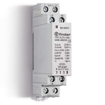 Устройство защиты от импульсных перенапряжений УЗИП тип 3 (1 варистор + 1 искровый разрядник); модульный,