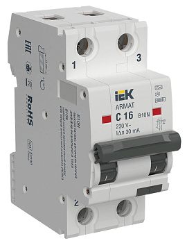 ARMAT АВДТ B10N 2P C16 30мА тип A электромех. IEK