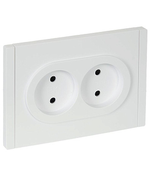 FORTE&PIANO Роз. 2-я без з/к с з/ш б/к 10А FP225 бел. IEK