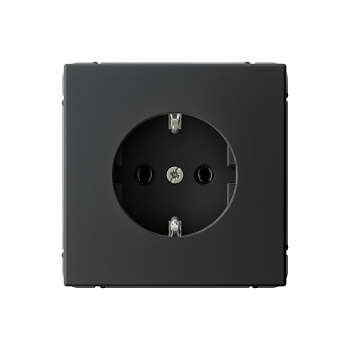ARTGALLERY РОЗЕТКА с заземлением, 16А, механизм, быстрозажим. клем., КАРБОН