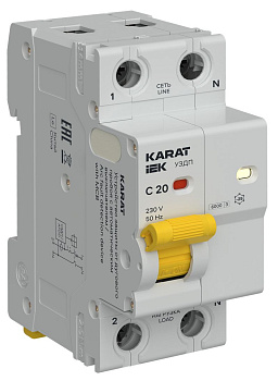 KARAT УЗДП c авт. выкл. 1P+N C 20A IEK