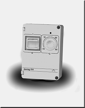 Терморегулятор Devireg D610, IP44, открытого монтажа (с датчиком на проводе)    140F1080